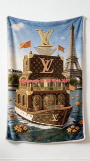 LV Luxury Yacht Blanket Paris Monogram Boat Throw IMG_3576